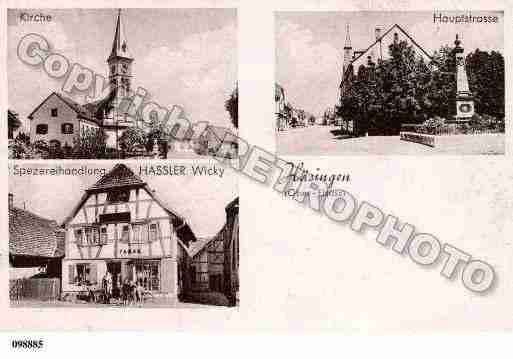 Ville de HESINGUE, carte postale ancienne