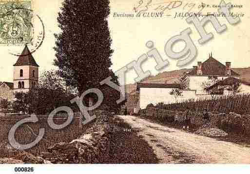 Ville de JALOGNY, carte postale ancienne