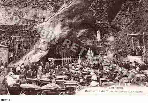 Ville de LOURDES, carte postale ancienne