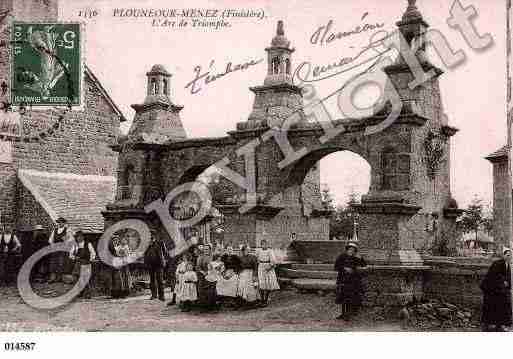 Ville de PLOUNEOURMENEZ, carte postale ancienne