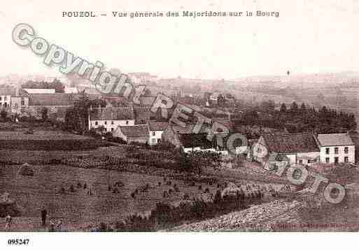 Ville de POUZOL, carte postale ancienne