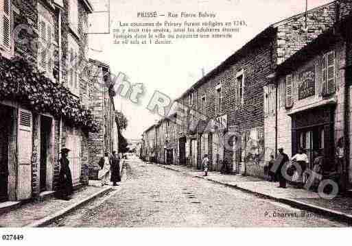 Ville de PRISSE, carte postale ancienne