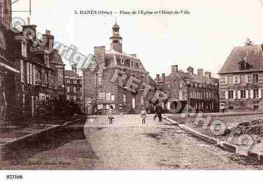 Ville de RANES, carte postale ancienne