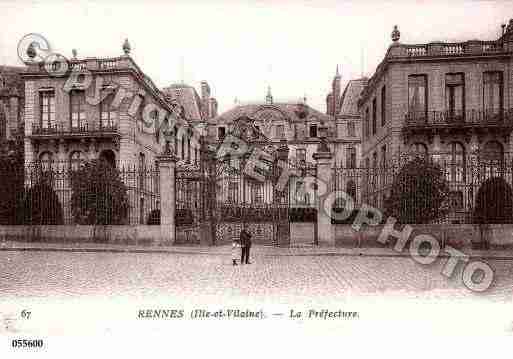 Ville de RENNES, carte postale ancienne