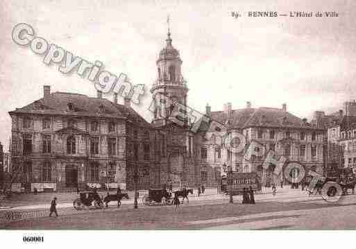 Ville de RENNES, carte postale ancienne