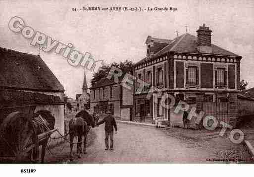 Ville de SAINTREMYSURAVRE, carte postale ancienne