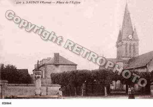 Ville de SAUDOY, carte postale ancienne