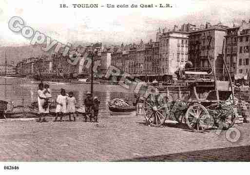 Ville de TOULON, carte postale ancienne