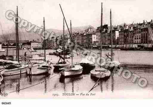 Ville de TOULON, carte postale ancienne