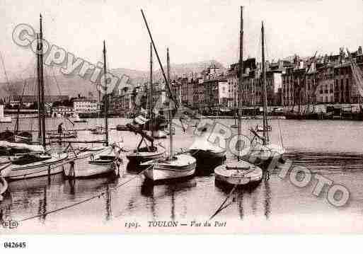 Ville de TOULON, carte postale ancienne