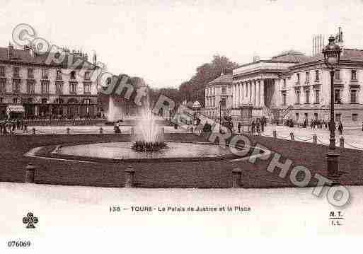 Ville de TOURS, carte postale ancienne