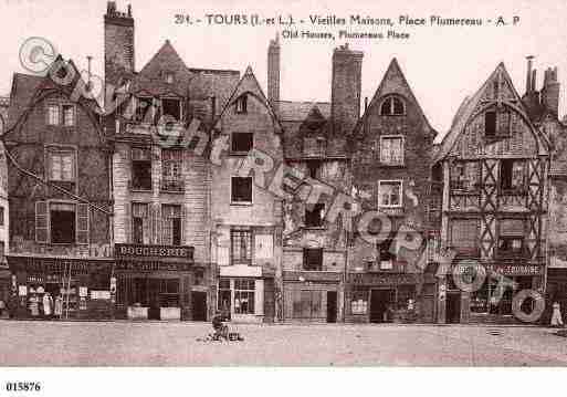 Ville de TOURS, carte postale ancienne