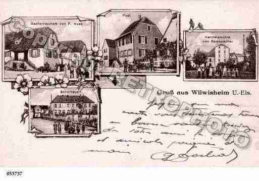 Ville de WILWISHEIM, carte postale ancienne