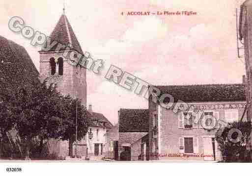 Ville de ACCOLAY, carte postale ancienne