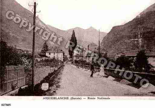 Ville de AIGUEBLANCHE, carte postale ancienne