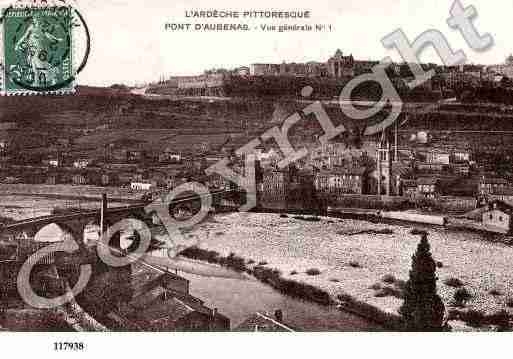 Ville de AUBENAS, carte postale ancienne