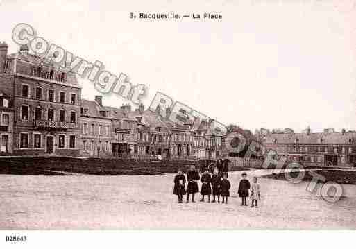 Ville de BACQUEVILLEENCAUX, carte postale ancienne