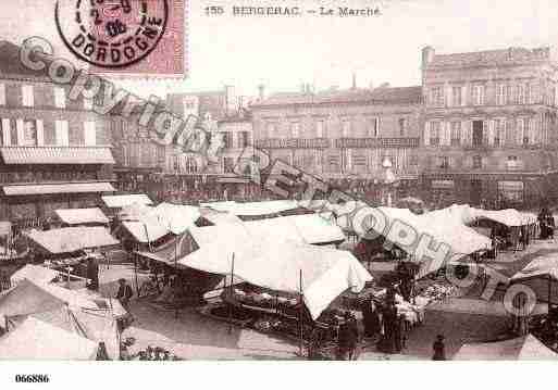 Ville de BERGERAC, carte postale ancienne