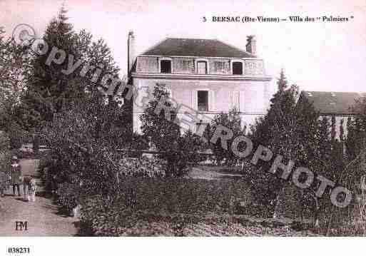 Ville de BERSACSURRIVALIER, carte postale ancienne