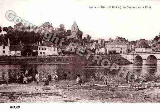 Ville de BLANC(LE), carte postale ancienne