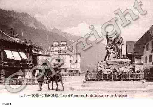 Ville de CHAMONIXMONTBLANC, carte postale ancienne