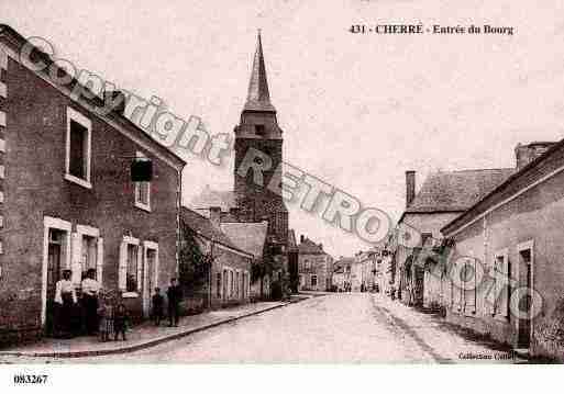 Ville de CHERRE, carte postale ancienne