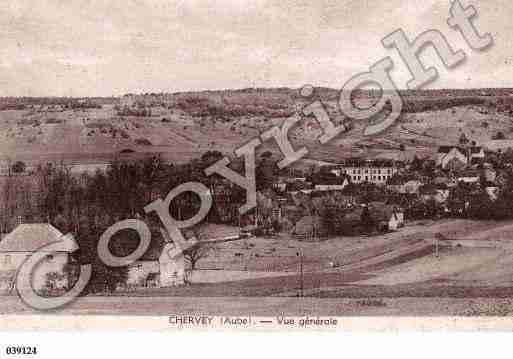 Ville de CHERVEY, carte postale ancienne
