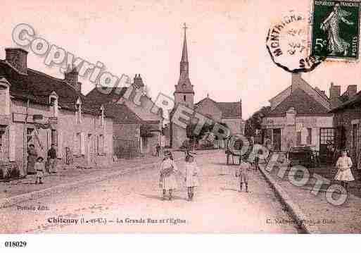 Ville de CHITENAY, carte postale ancienne