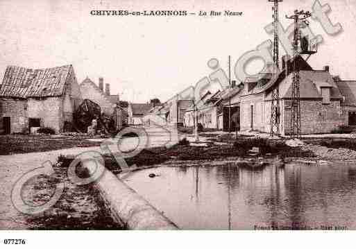 Ville de CHIVRESENLAONNOIS, carte postale ancienne