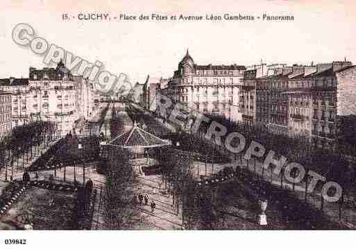 Ville de CLICHY, carte postale ancienne