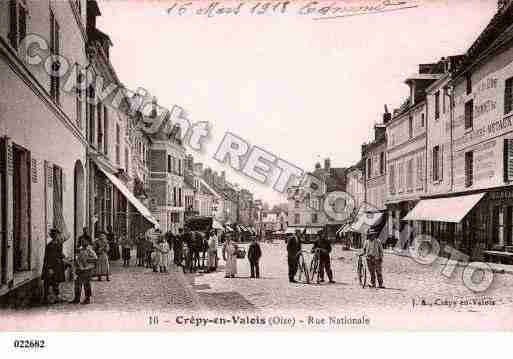 Ville de CREPYENVALOIS, carte postale ancienne