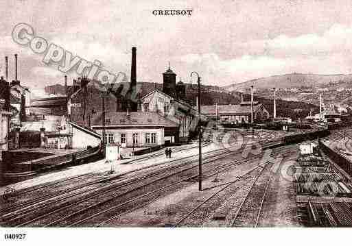 Ville de CREUSOT(LE), carte postale ancienne