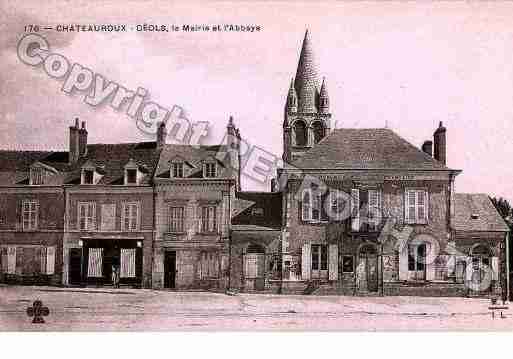 Ville de DEOLS, carte postale ancienne