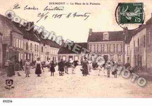 Ville de DIXMONT, carte postale ancienne