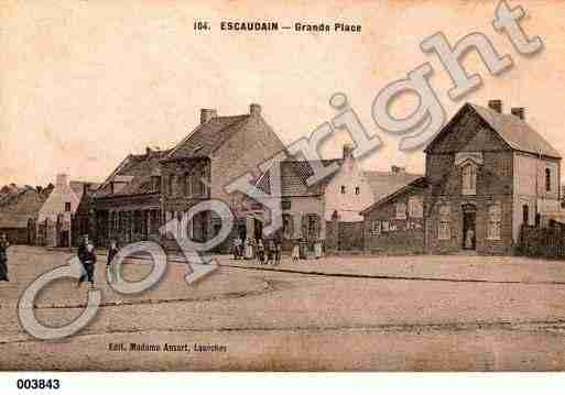Ville de ESCAUDAIN, carte postale ancienne