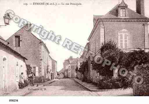 Ville de ETRICHE, carte postale ancienne