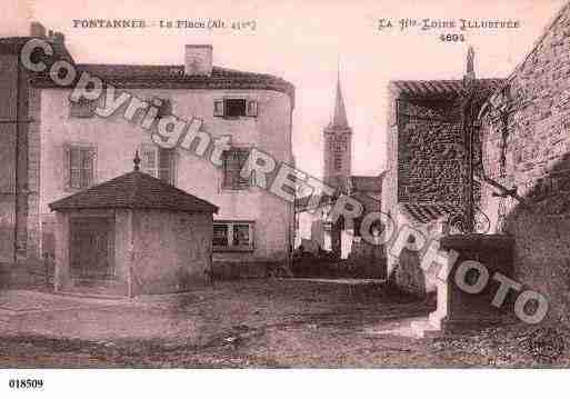 Ville de FONTANNES, carte postale ancienne