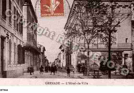 Ville de GRENADE, carte postale ancienne