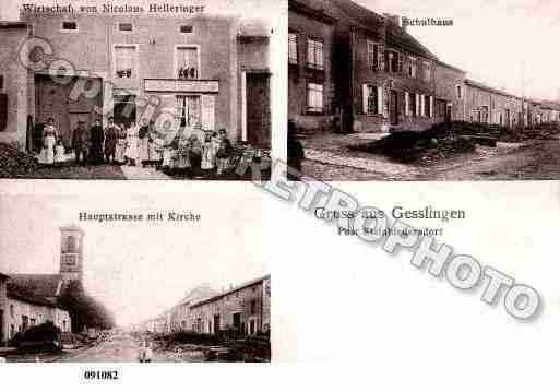 Ville de GUESSLINGHEMERING, carte postale ancienne