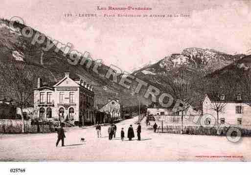 Ville de LARUNS, carte postale ancienne