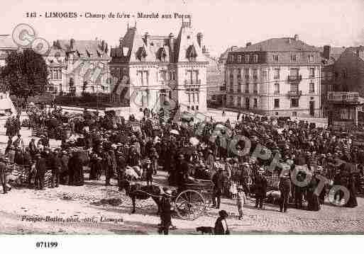 Ville de LIMOGES, carte postale ancienne