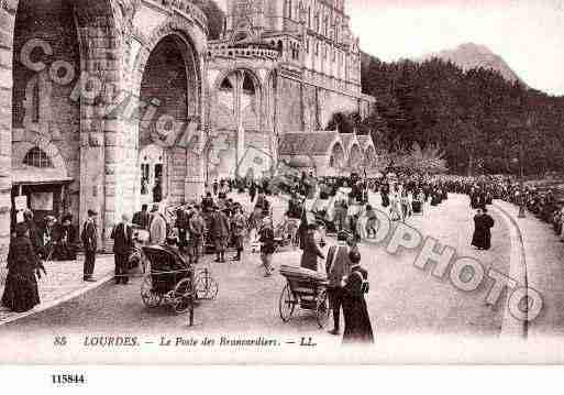 Ville de LOURDES, carte postale ancienne