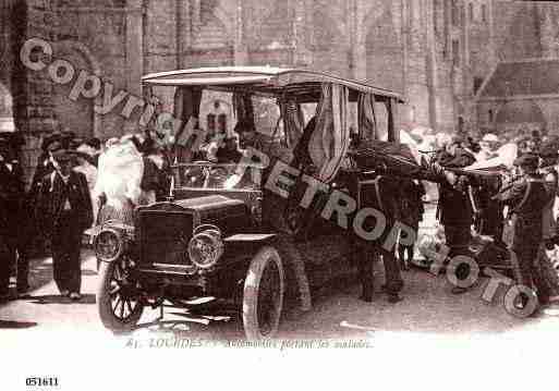 Ville de LOURDES, carte postale ancienne