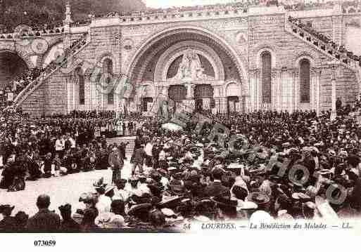 Ville de LOURDES, carte postale ancienne