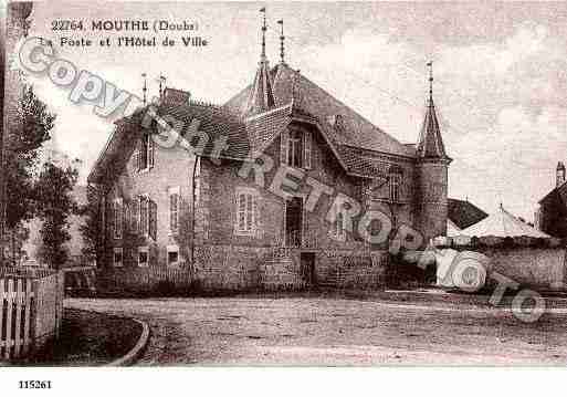 Ville de MOUTHE, carte postale ancienne