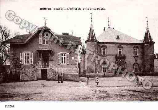 Ville de MOUTHE, carte postale ancienne