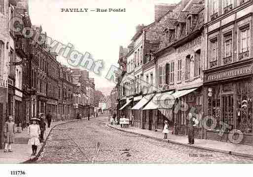 Ville de PAVILLY, carte postale ancienne