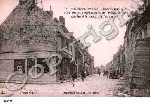 Ville de RIBEMONT, carte postale ancienne