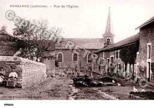 Ville de RUSSANGE, carte postale ancienne