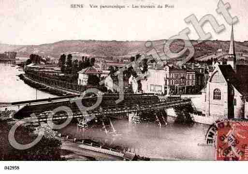 Ville de SENS, carte postale ancienne